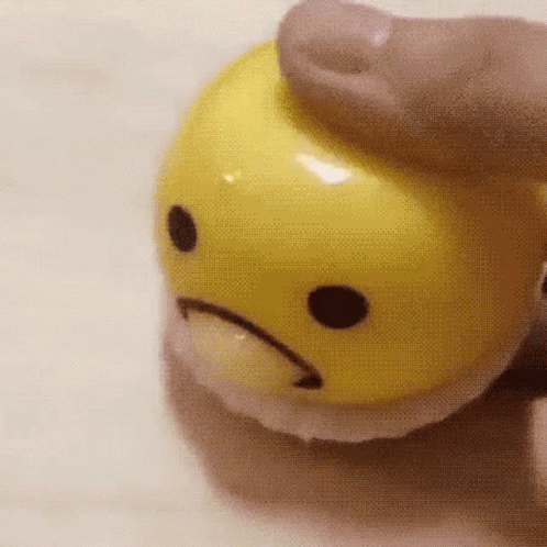 Satisfying Vomiting Egg Stress Toy GIF
