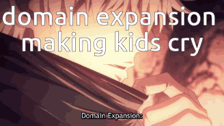 Satoru Gojo Domain Expansion Making Kids Cry GIF