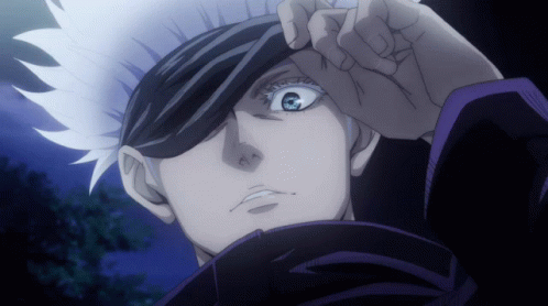 Satoru Gojo One Eye Peek GIF