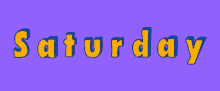 Saturday Animated Blocked Text Flashing Art GIF