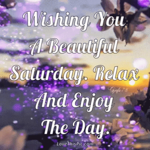 Saturday Blessings Purple Crystals GIF