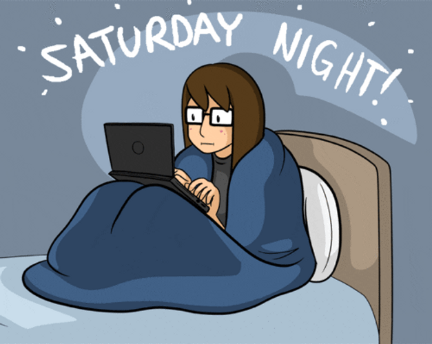 Saturday Night Bed And Computer Tumblr GIF
