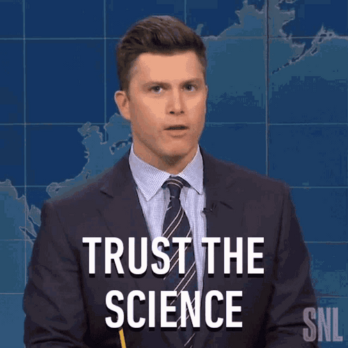 Saturday Night Live Colin Jost Trust Science GIF