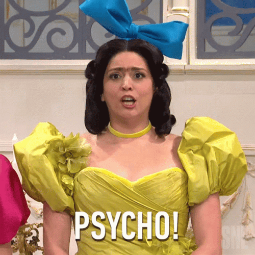Saturday Night Live Shouting Psycho GIF