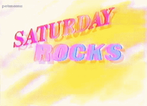Saturday Rocks Superman on Yellow Background