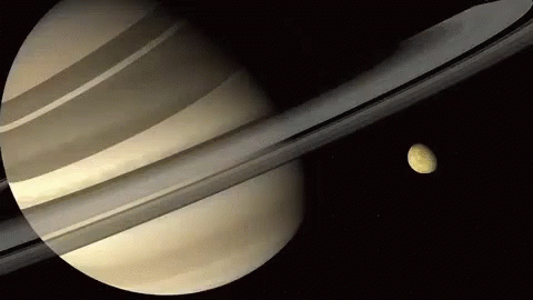 Saturn And Its Rings GIF