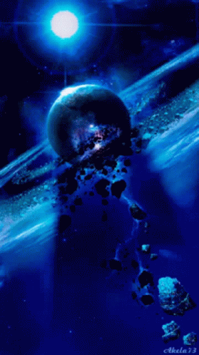 Saturn Divine Space Art GIF