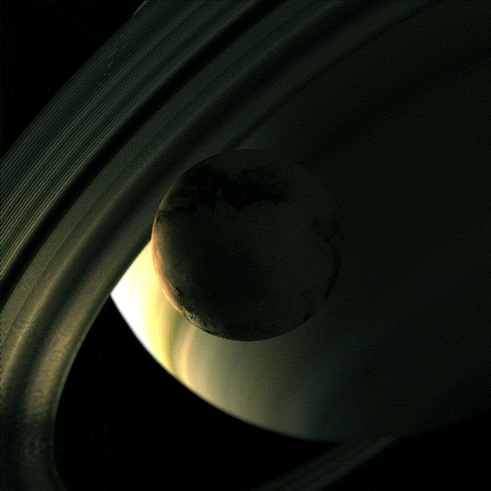 Saturn Slowly Losing Light GIF