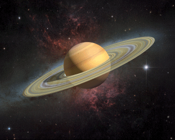Saturn With Boomerang Animation GIF