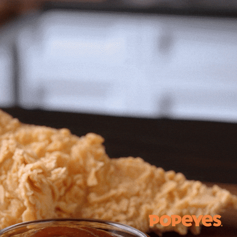 Saucy Dipping Fried Chicken Into Sauce GIF
