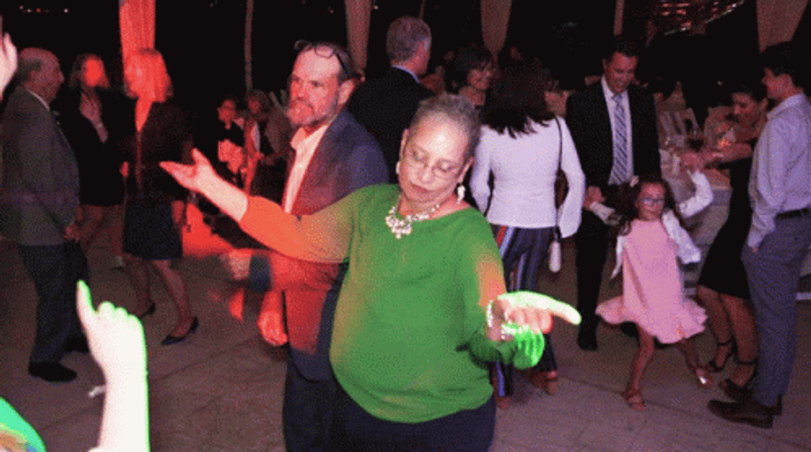 Saucy Old Lady Disco Dancing GIF