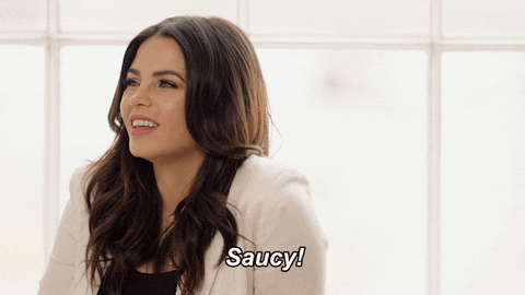 Saucy Woman Wearing White Hoodie GIF