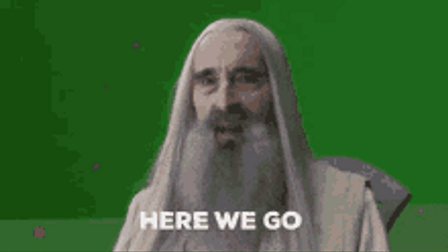 Sauron Acting On Green Screen And Here We Go GIF