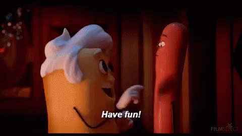 Sausage Party Have Fun Carl Kissed GIF