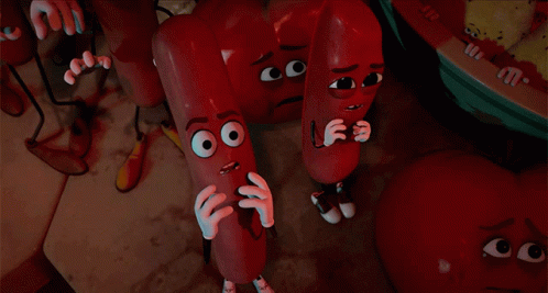 Sausage Party Wtf Shocked Scene GIF