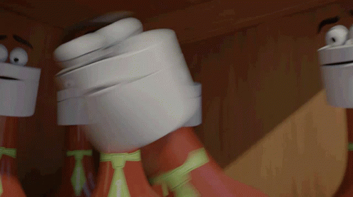 Sausage Party Shocked Bottles GIF