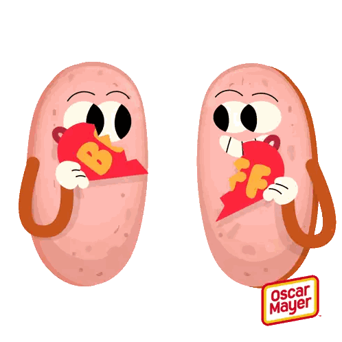 Sausages Holding BFF Heart