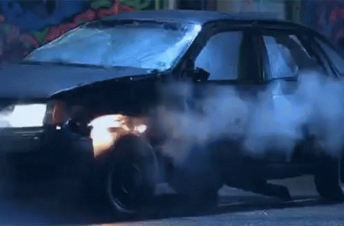 Savage Happening Of Car Explosion GIF