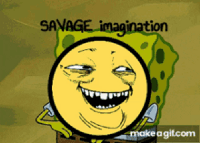 Savage Spongebob Rainbow Imagination Hands GIF