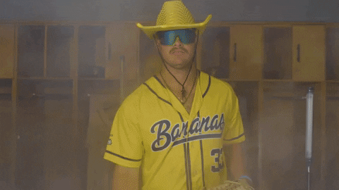 Savannah Bananas Player Holding Ball GIF