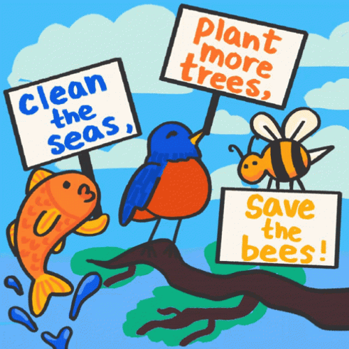 Save Earth Nature Campaign Animation GIF 