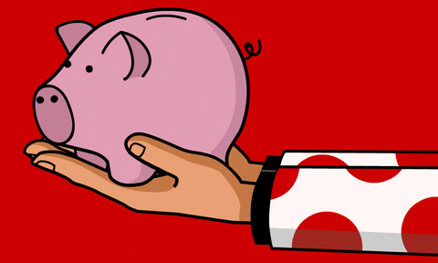 Save Money Hands Slightly Shaking Piggy Bank GIF