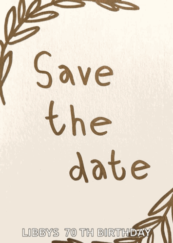 Save The Date Birthday Invitation GIF