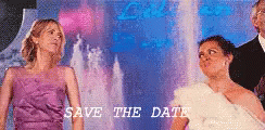 Save The Date Dancing Friends On Wedding GIF