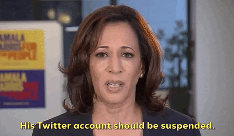 Save Twitter Suspended Kamala Harris GIF