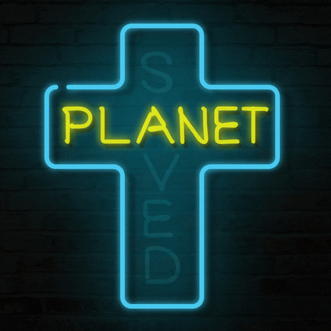 Saved Planet Cross Global Warming GIF