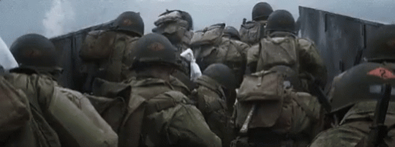 Saving Private Ryan Chaotic Scene GIF