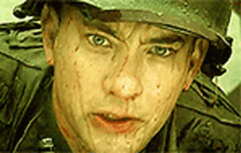 Saving Private Ryan Sweaty Tom Hanks GIF