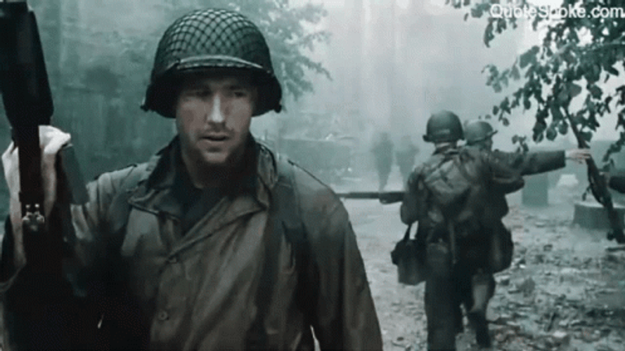 Saving Private Ryan Under The Rain GIF