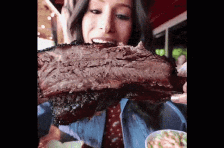 Savoring The Giant Meat Feast GIF