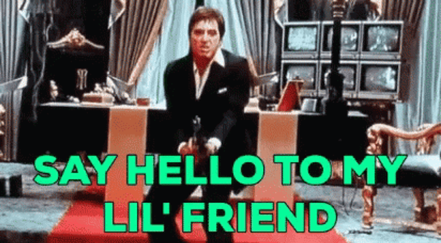 Say Hello To My Little Friend Gangster Alpaca GIF