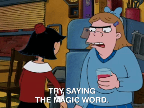 Say Magic Word Patty And Rhonda Talking Meme GIF