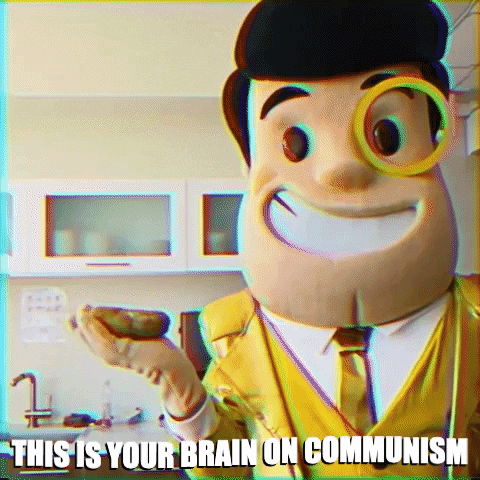 Say No This Is Your Brain On Communism GIF
