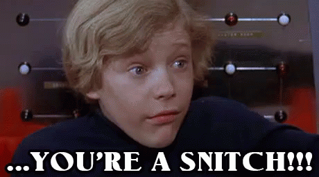 Saying You're A Snitch To A Boy GIF
