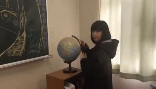 Sayuri Spinning Globe GIF