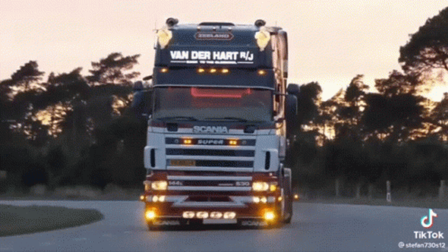 Scania 4 Series Bobtail Truck Dashing GIF