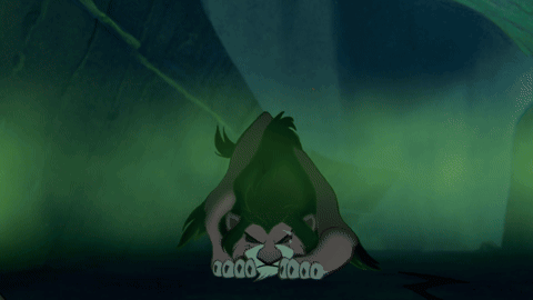 Scar From The Lion King Is Shown In A Cartoon GIF