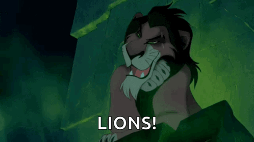 Scar Lion King Smiling with Lions
