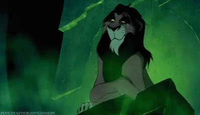Scar Smiling Green Background