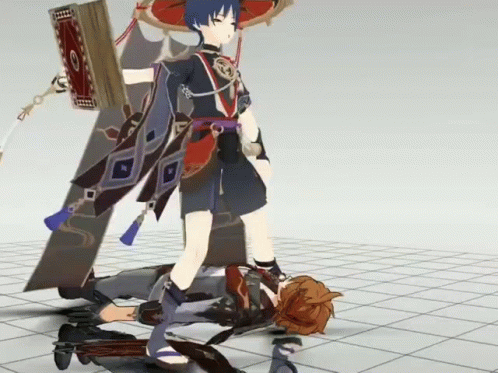 Scaramouche Genshin Impact Fighting GIF