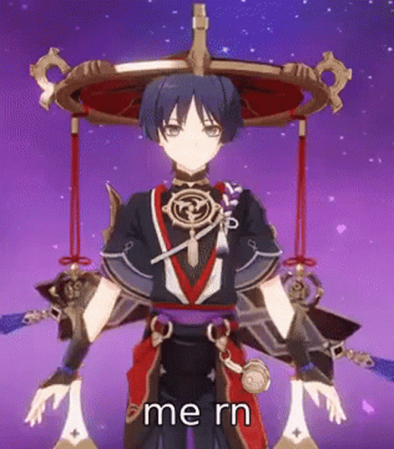 Scaramouche Genshin Impact Peace GIF