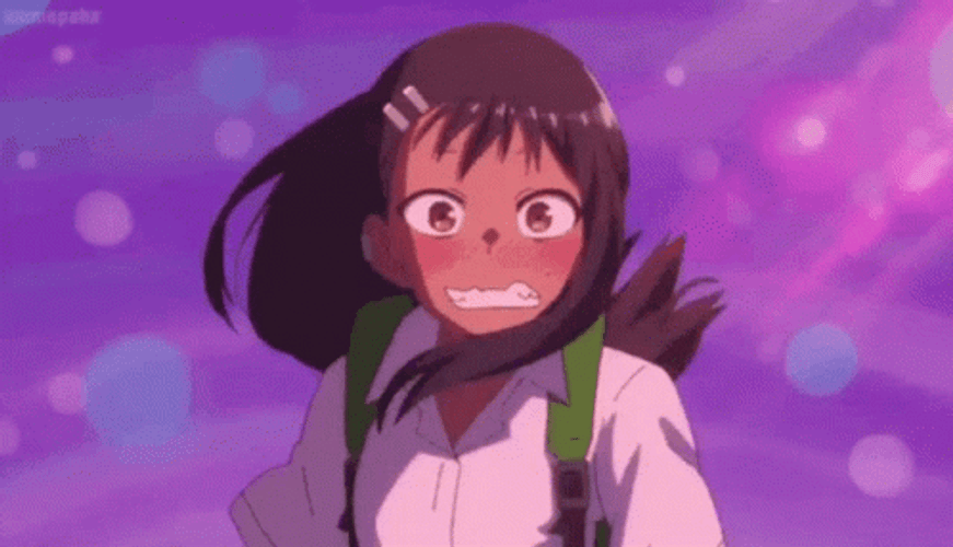 Scared Anime Running Hayase GIF