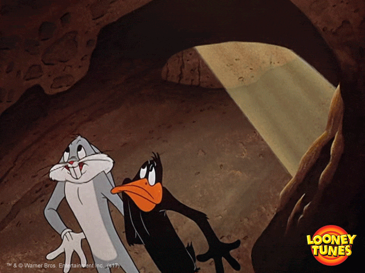 Scared Bugs Bunny Florida And Daffy Duck GIF