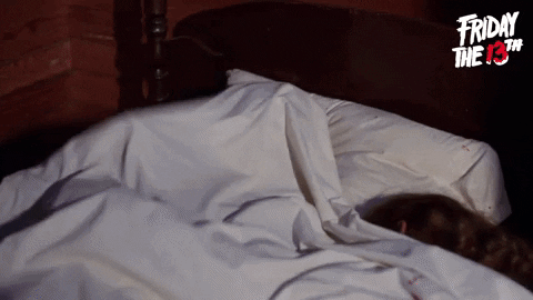 Scared By A Masked Man On Friday 13th GIF