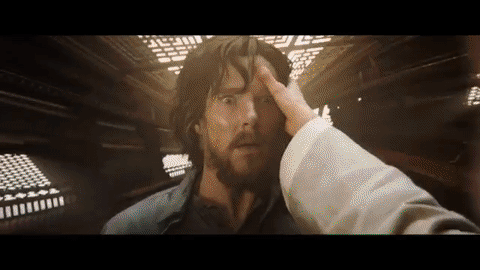 Scared Dr. Strange Falling Of Building GIF
