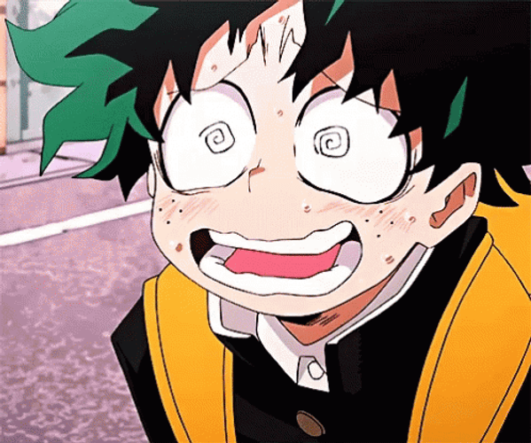 Scared Face Of Izuku Midoriya GIF